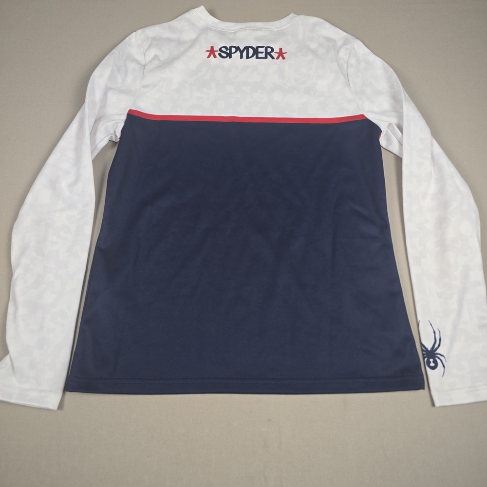 Spyder x Eric Haze Women's USA Snow Crew Neck Long Sleeve Top Shirt Camo Size S - Picture 8 of 9